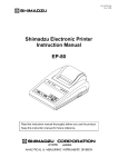 Shimadzu EP-90 Instruction manual