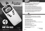 Cobra MRHH100 Owner`s manual