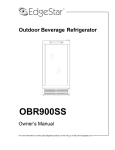 EdgeStar OBR900SS Owner`s manual