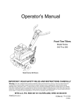 MTD 340 Thru 390 Operator`s manual