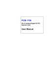 Advantech PCIE-1756 User manual