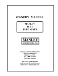 Manley 16 X 2 Tube Mixer Owner`s manual