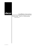 Dacor Built-In Dishwasher Product specifications