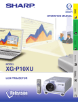 Sharp Notevision XG-P10XU Operating instructions