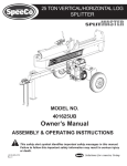 MTD 25-Ton Owner`s manual