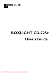 BOXLIGHT DLP User`s guide