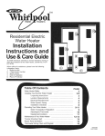 Whirlpool E2F40LD045 Installation manual