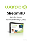 Warpia StreamHD Troubleshooting guide