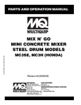 MULTIQUIP MIX N' GO Specifications