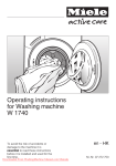 Miele W 1740 Operating instructions