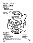 Craftsman 315.175140 Operator`s manual