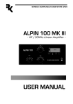 REIMESCH KOMMUNIKATIONSSYSTEME GMBH ALPIN 100 MK II User manual