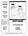 Craftsman 113.2472T0 Owner`s manual