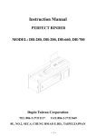 Duplo DB-280 Instruction manual