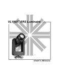 Vari Lite VL1000 ERS Luminaire User`s manual