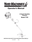 MTD Y725 Operator`s manual