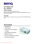 BenQ SL705S - DLP Micro SVGA Projector User`s manual