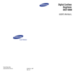 Samsung DECT-8000 User`s manual