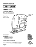 Craftsman 315.172310 Owner`s manual