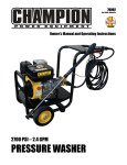 Champion Power Equipment 2700 PSI 2.4 GPM Owner`s manual