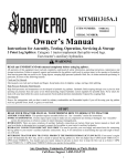 Brave VH1322GC Owner`s manual