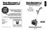 Yard Machines 31A-020-900 Operator`s manual