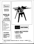 Craftsman 113.242720 Owner`s manual