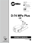 Miller Electric D-74S Owner`s manual