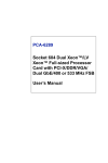 Advantech PCA-6289 User`s manual