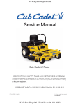 Cub Cadet Z-Force SZ Service manual
