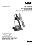MK Diamond Products MK-Manta III Owner`s manual