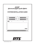 RTS XCP-ADAM-MC Installation guide