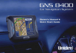 Uniden GNS8400 User guide