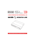 Rane SL 3 Operator`s manual