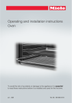 Operating and installation instructions Oven