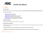 AOC 2216VA User manual