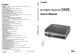 Canon Projectors User`s manual