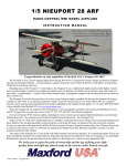 Maxford USA RC Model Nieuport 28 Instruction manual