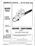 Craftsman 358.34110 Operator`s manual