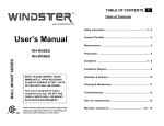 Windster RH-W36SS User`s manual