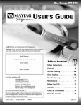 Maytag WT-TOD User`s guide
