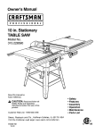 Craftsman 315.228590 Owner`s manual