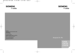 Siemens CXV70 Product data