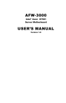 Award AFW-3000 User`s manual