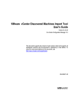 VMware VCENTER CONFIGURATION MANAGER 5.3 - VCENTER DISCOVERED MACHINES IMPORT TOOL GUIDE User`s guide