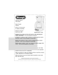 DeLonghi DC59TW Instruction manual