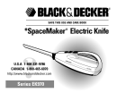 *SpaceMaker® Electric Knife - Applica Use and Care Manuals