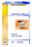 PSS PS600 Operator`s manual