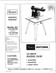 Craftsman 113.197752 Owner`s manual