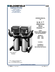 Bloomfield ELECTRONIC BREW CONTROL 1090 Specifications